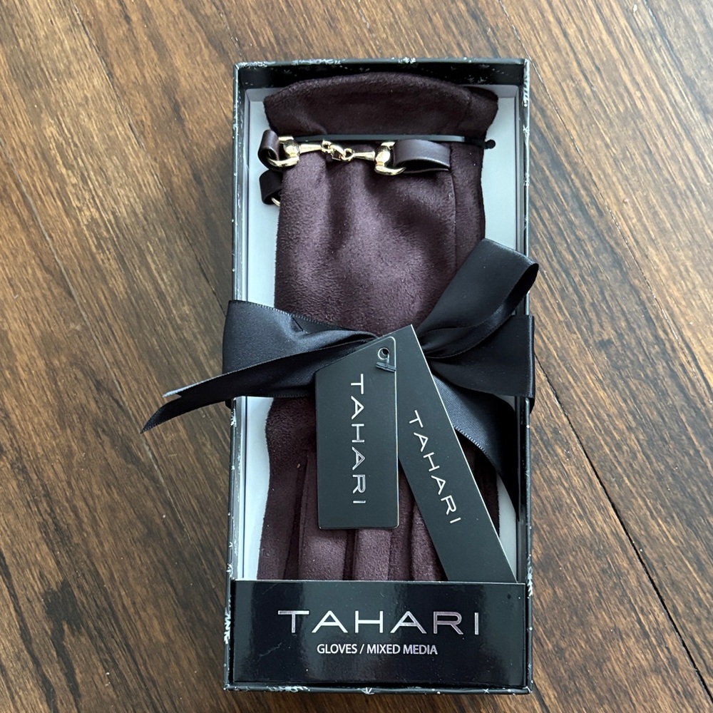 Tahari Women's Elegant Dark Brown Gloves